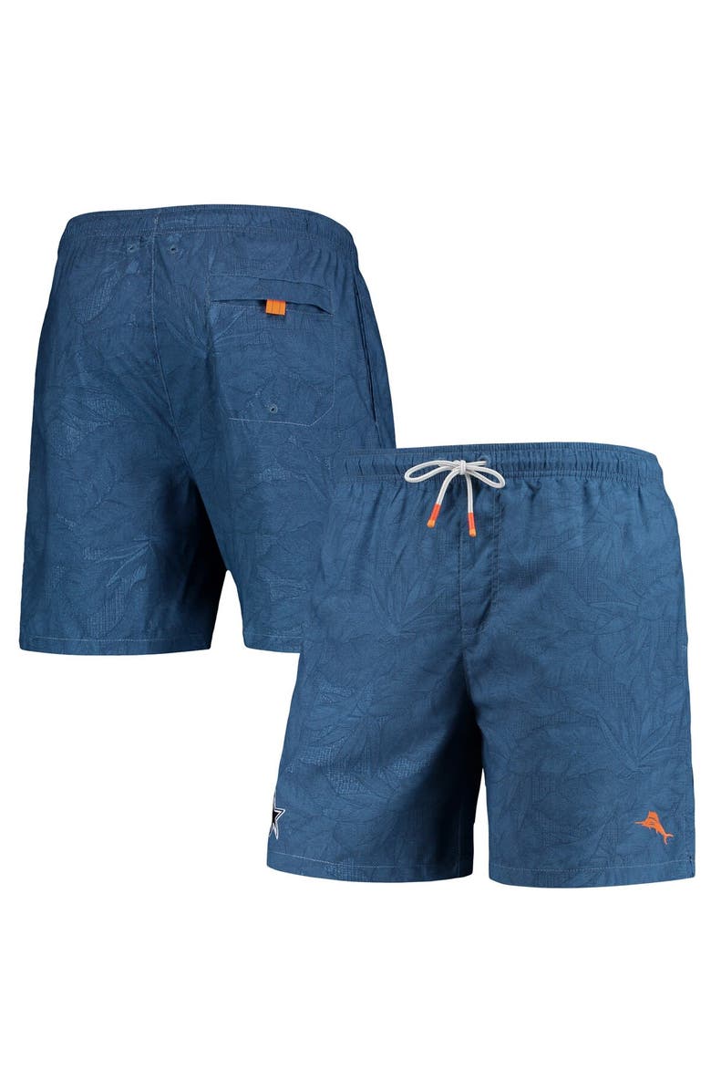 Tommy Bahama Men's Tommy Bahama Navy Dallas Cowboys Naples Layered Leaves Swim Trunks, Main, color, Navy