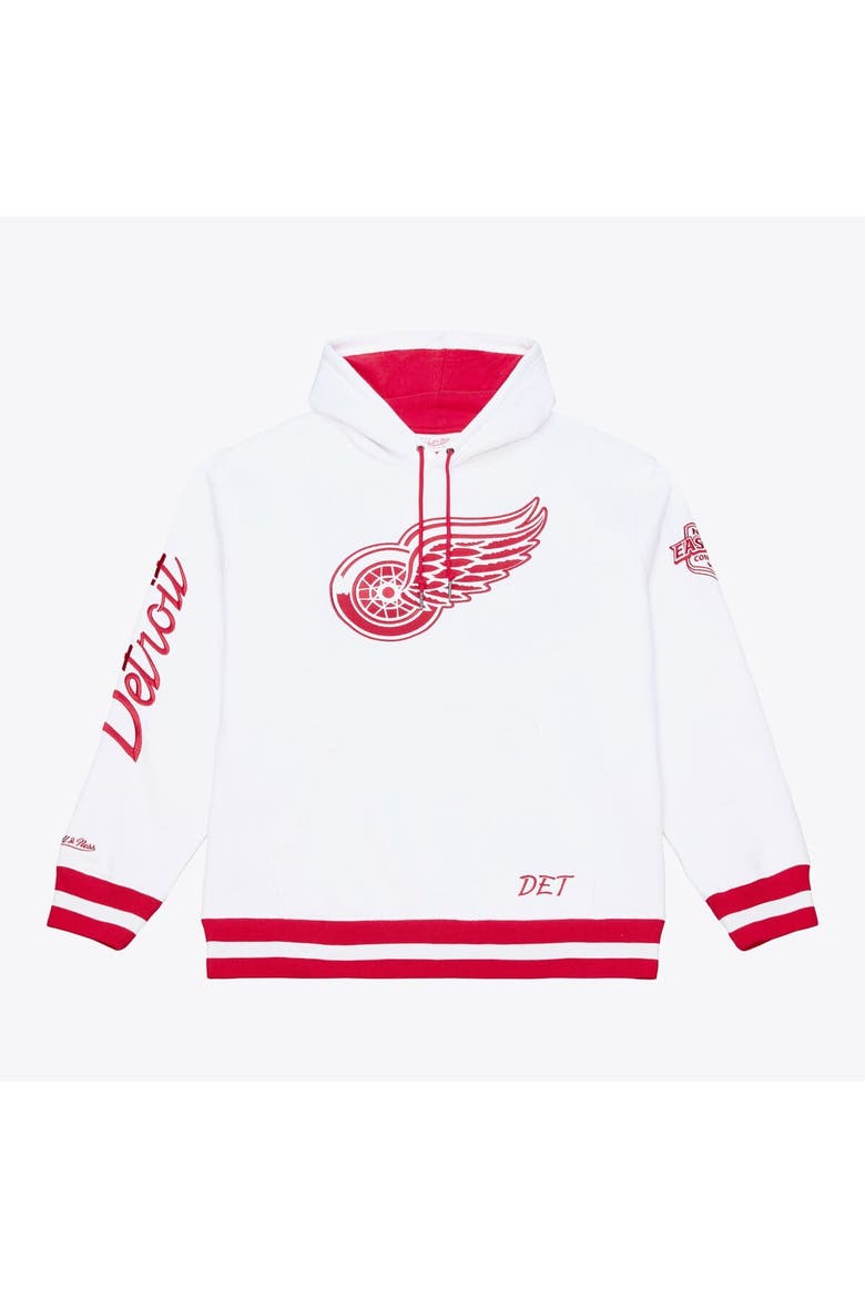 Men's Mitchell & Ness  White Detroit Red Wings Arctic Fleece Hoodie, Main, color, White