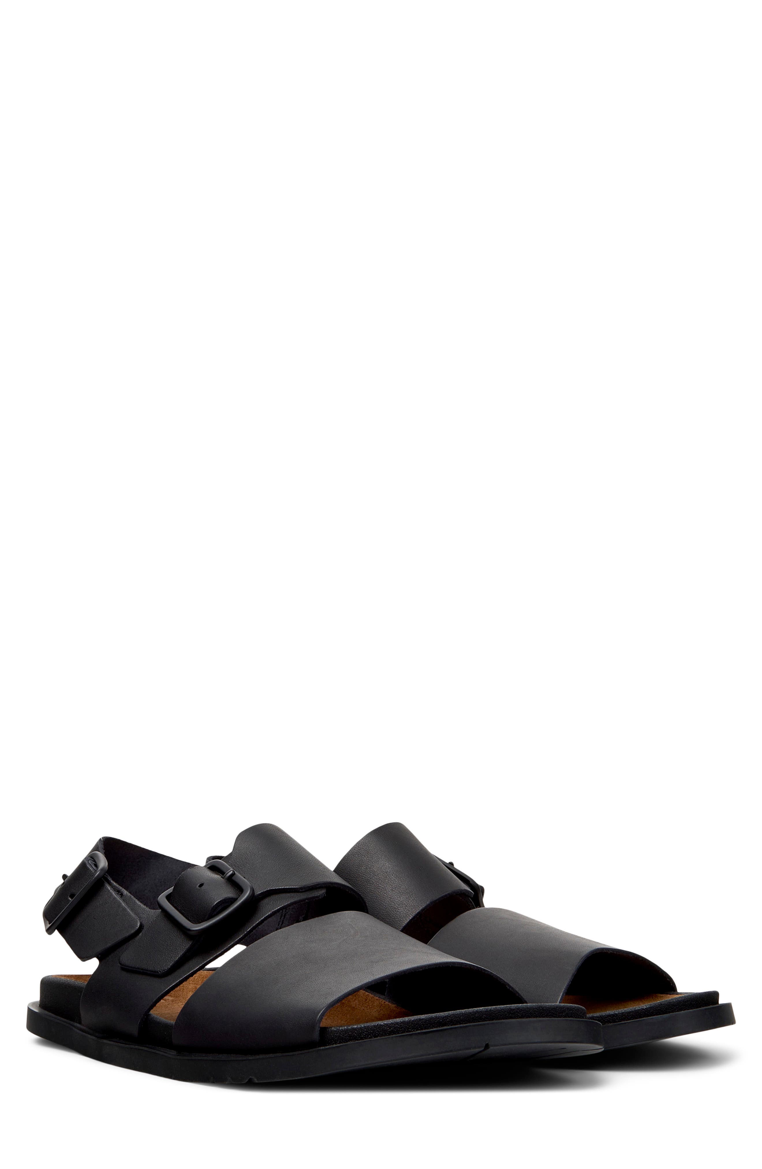 Camper Lluc Two Strap Sandal, Main, color, Black