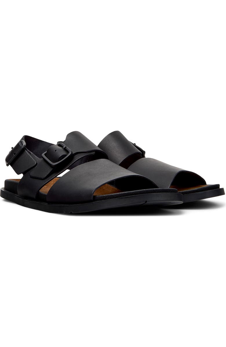 Camper Lluc Two Strap Sandal, Main, color, Black