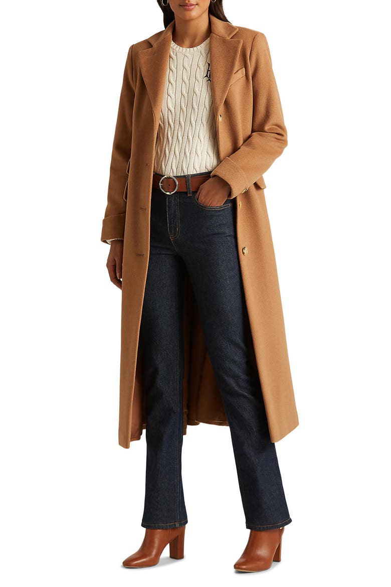 Wool Blend Longline Coat, Main, color, NEW VICUNA