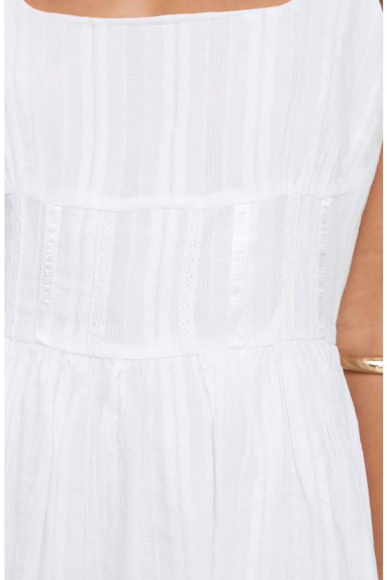 Lorinda Organic Cotton Minidress, Alternate, color, WHITE