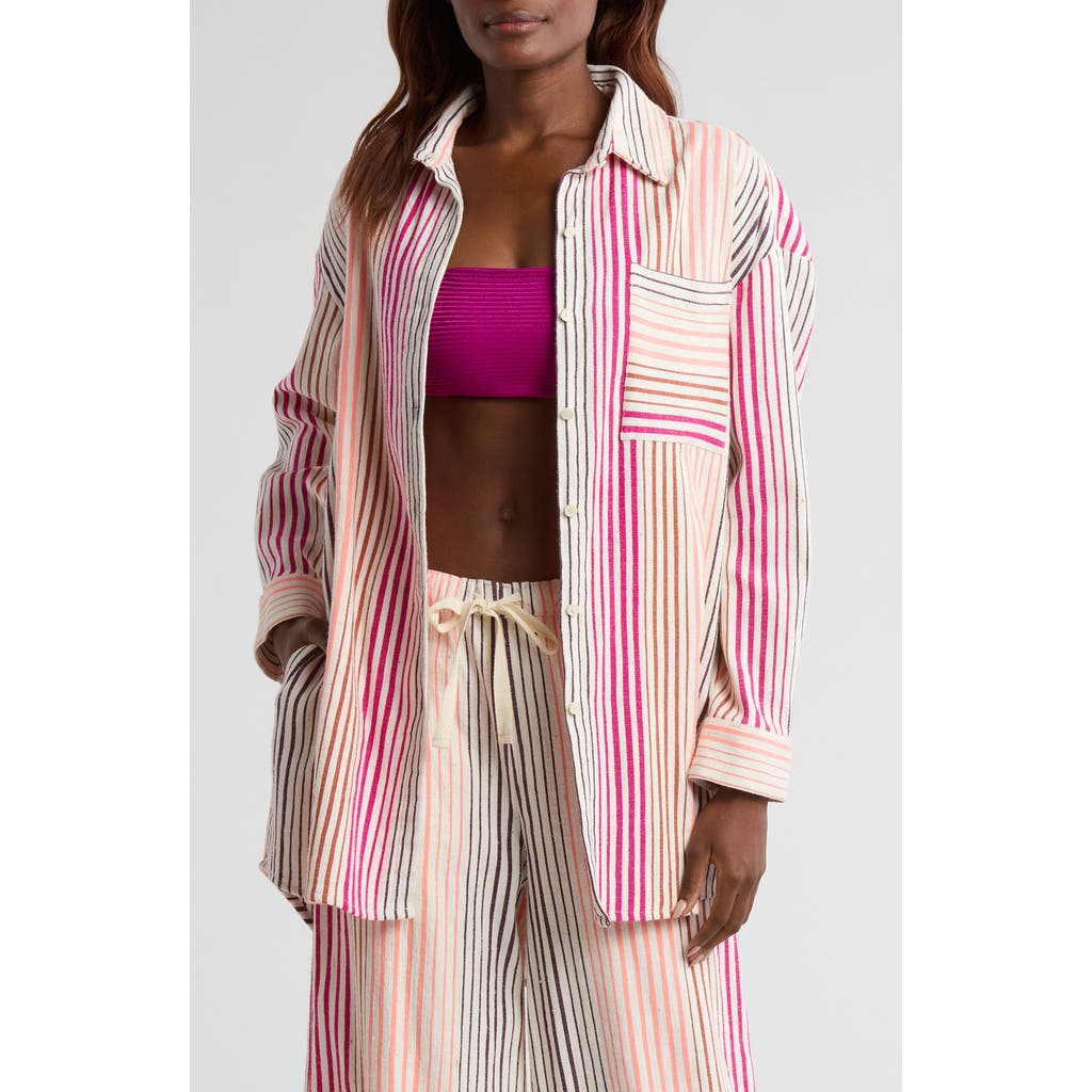 Lemlem Mariam Button-up Cover-up In Enjori Plum