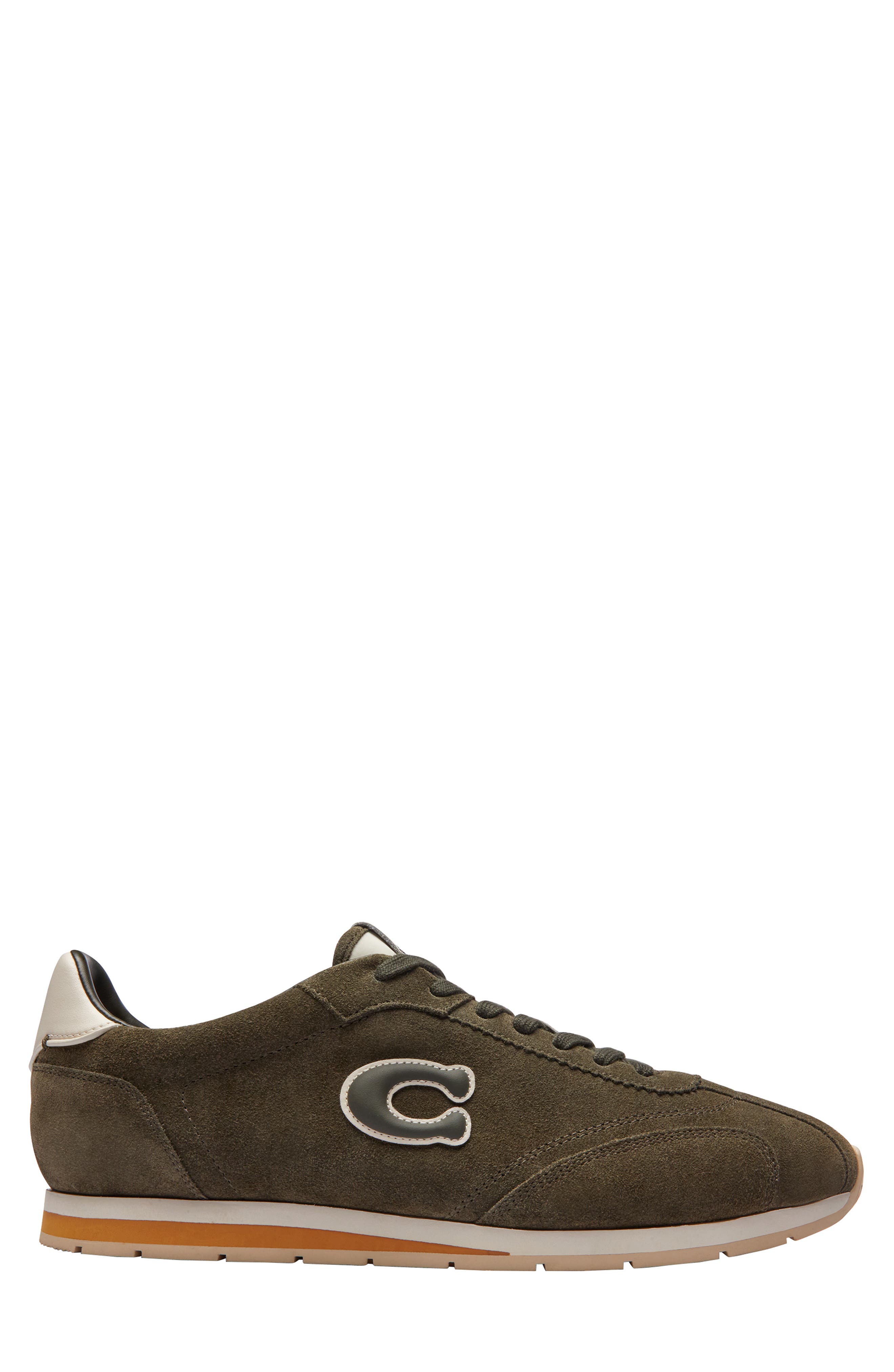 COACH Logo Appliqué Sneaker, Alternate, color, Olive