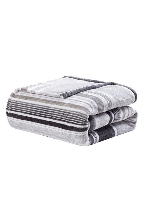 Stripe Fleece Throw Blanket