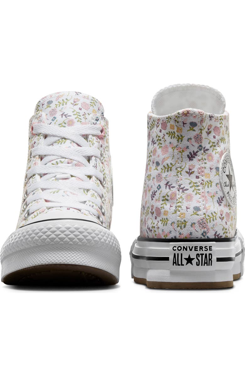 Converse Kids' Chuck Taylor<sup>®</sup> All Star<sup>®</sup> EVA Lift High Top Platform Sneaker, Alternate, color, White/Sunrise Pink