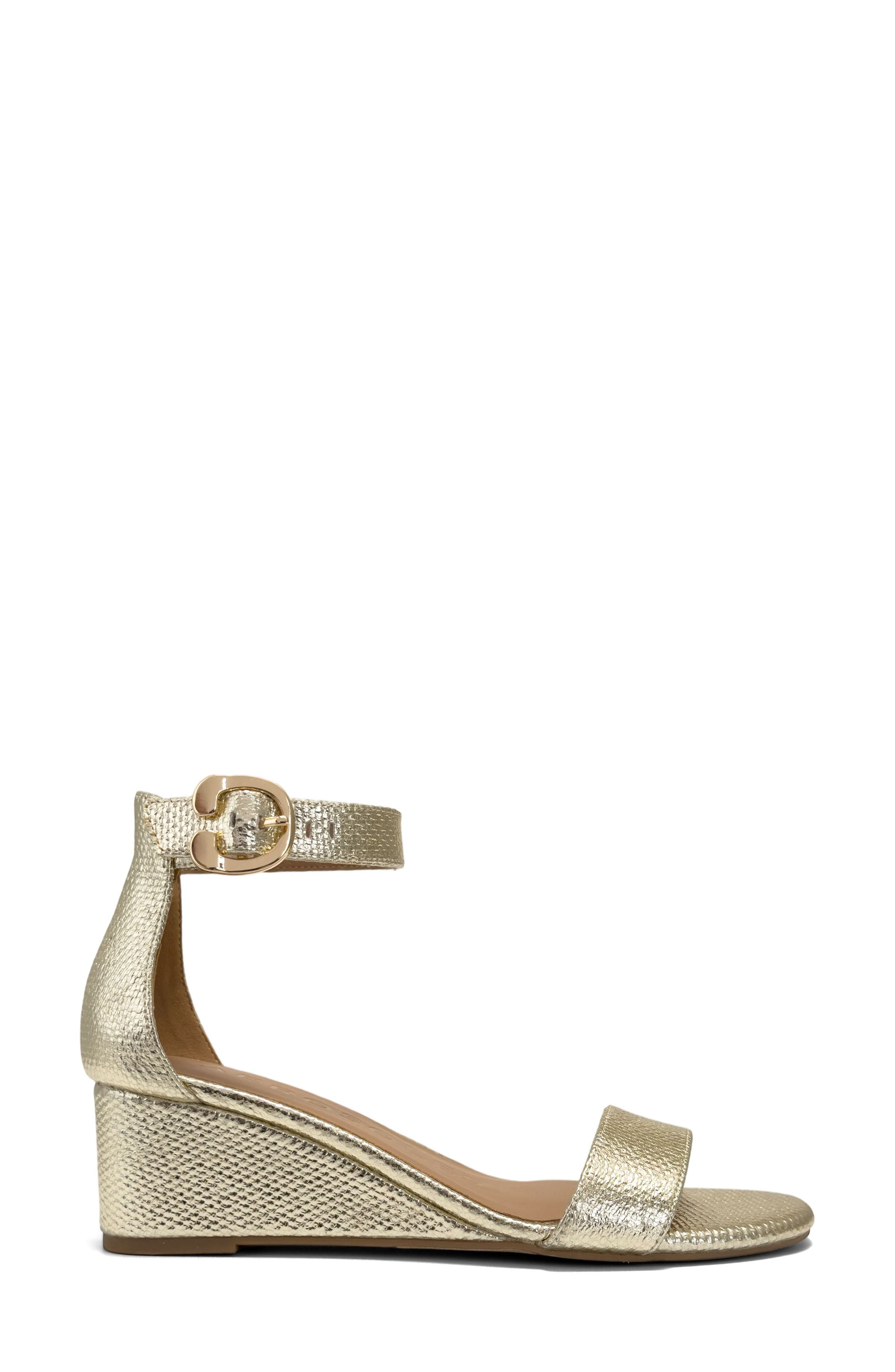 Willis Wedge Heel Sandal, Alternate, color, SOFT GOLD