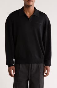 Fear of God Essentials Signature '90s Merino Wool Polo Sweater