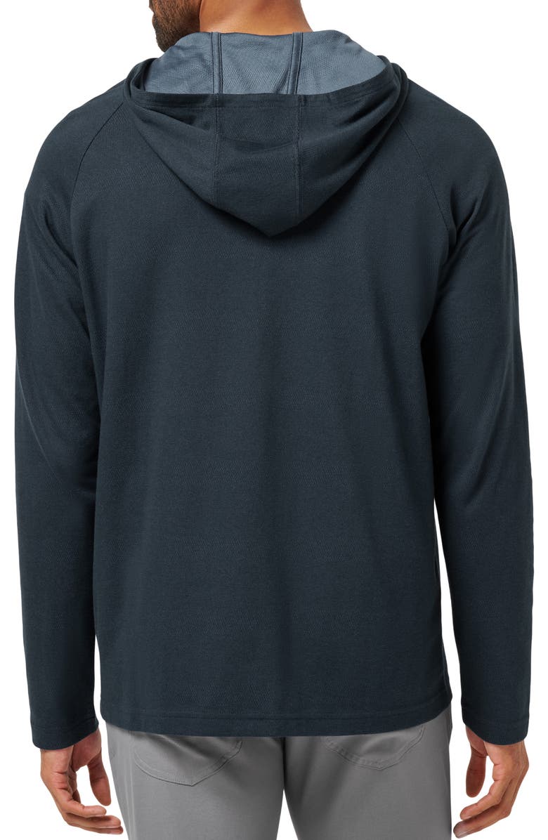 TravisMathew Country Hopping Quarter Zip Hoodie, Alternate, color, Total Eclipse