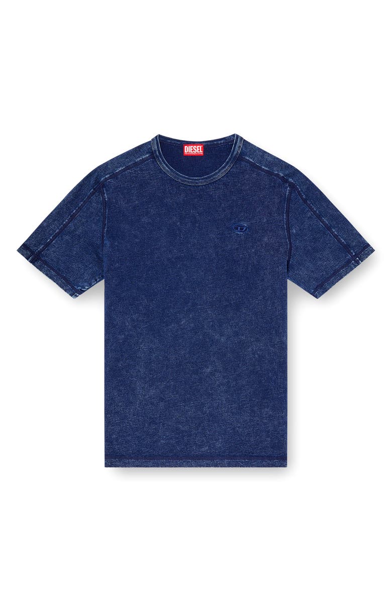 DIESEL<sup>®</sup> Denim Look Jersey T-Shirt, Alternate, color, Denim