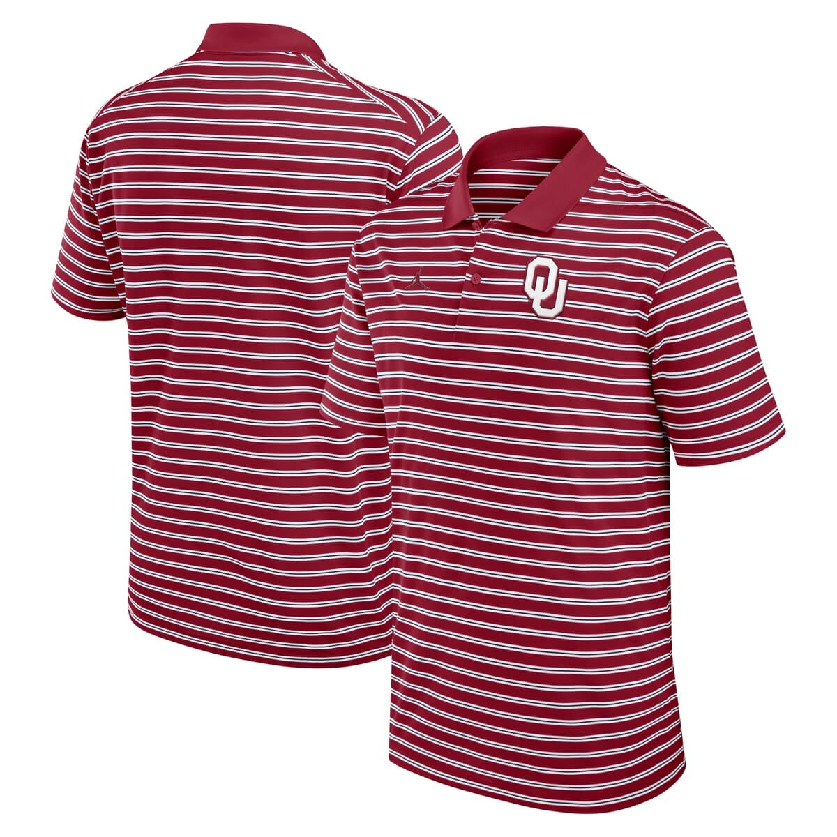 Jordan Brand Crimson/white Oklahoma Sooners Primetime Victory Striped Performance Polo In Purple