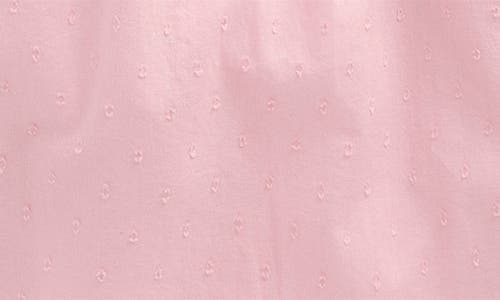 Mini Boden Kids' Embroidered Smocked Cotton Top In Vintage Pink