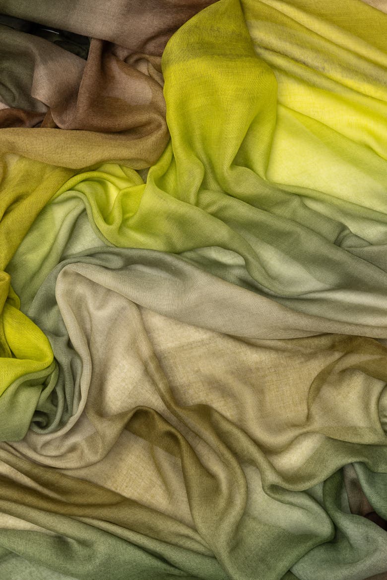 Etna - Modal Silk Scarf Shawl, Alternate, color, Green