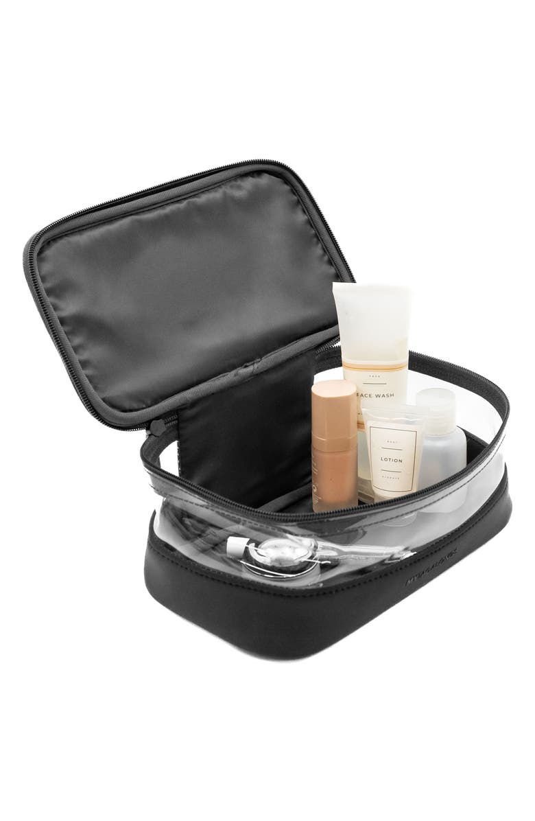 MYTAGALONGS Medium Clear Train Zip Case, Alternate, color, Black