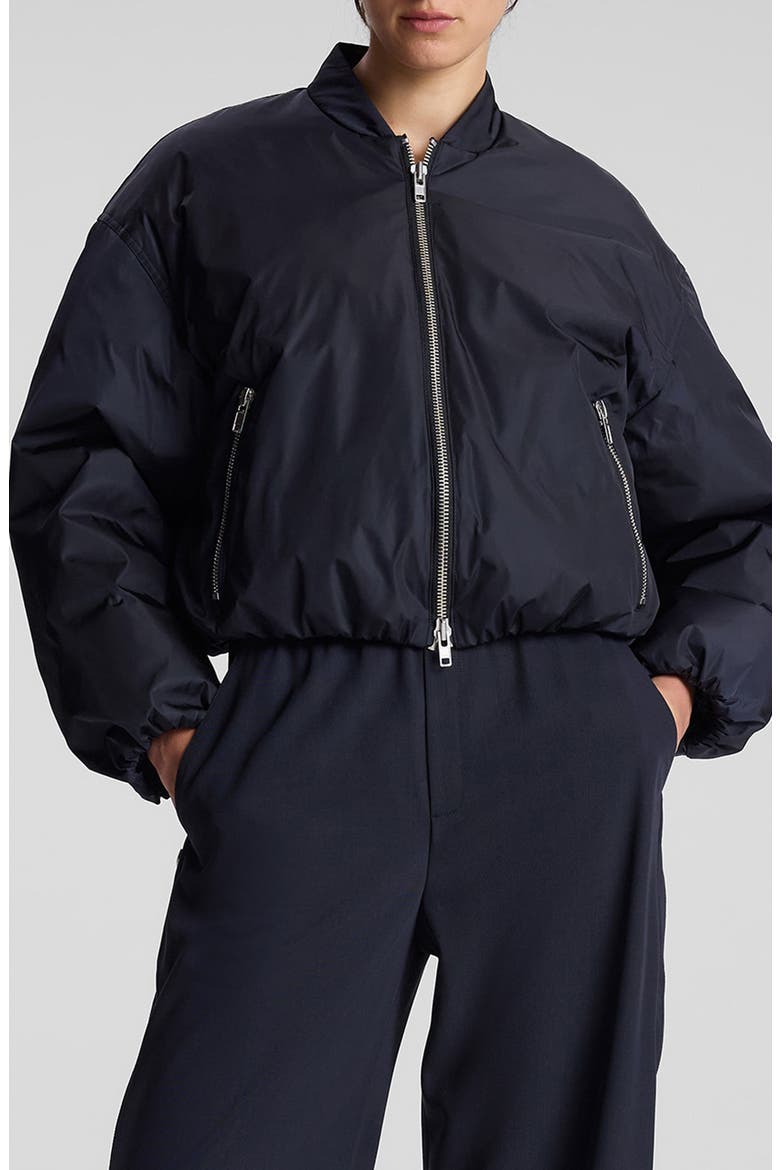 Zane Down Bomber Jacket, Main, color, MARITIME NAVY