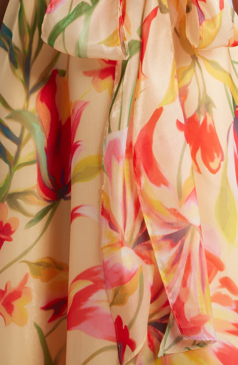 Eliza J Floral One-Shoulder Gwon, Alternate, color, Yellow