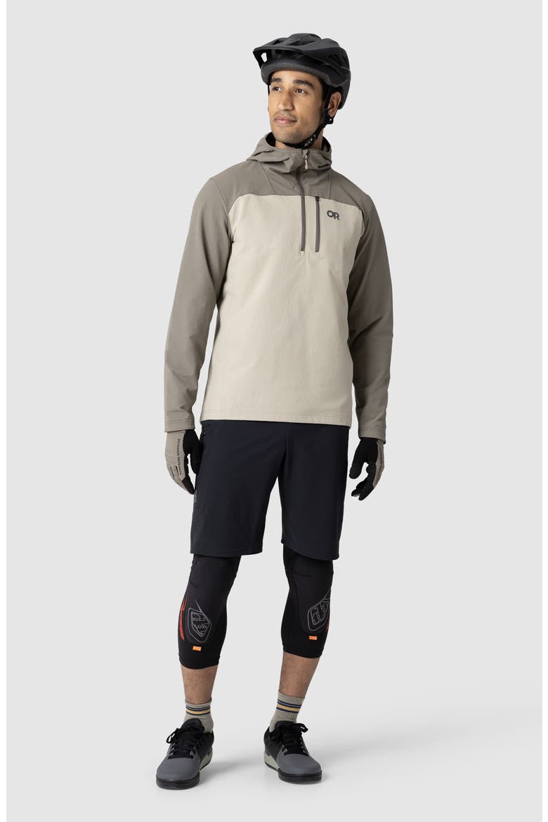 Freewheel Mountain Bike Half Zip Hoodie, Alternate, color, PRO KHAKI/ GRAVEL