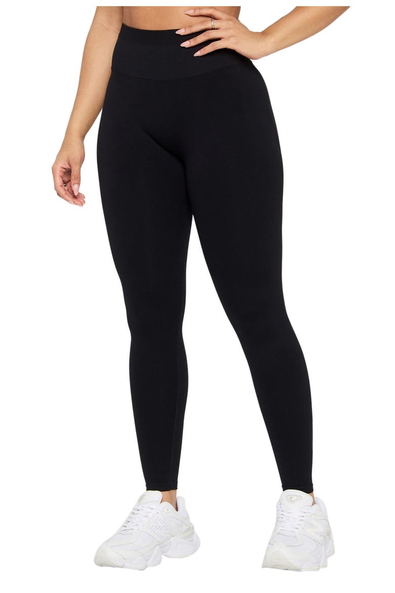 Seamless Scrunch High-Waisted Legging, Alternate, color, Black