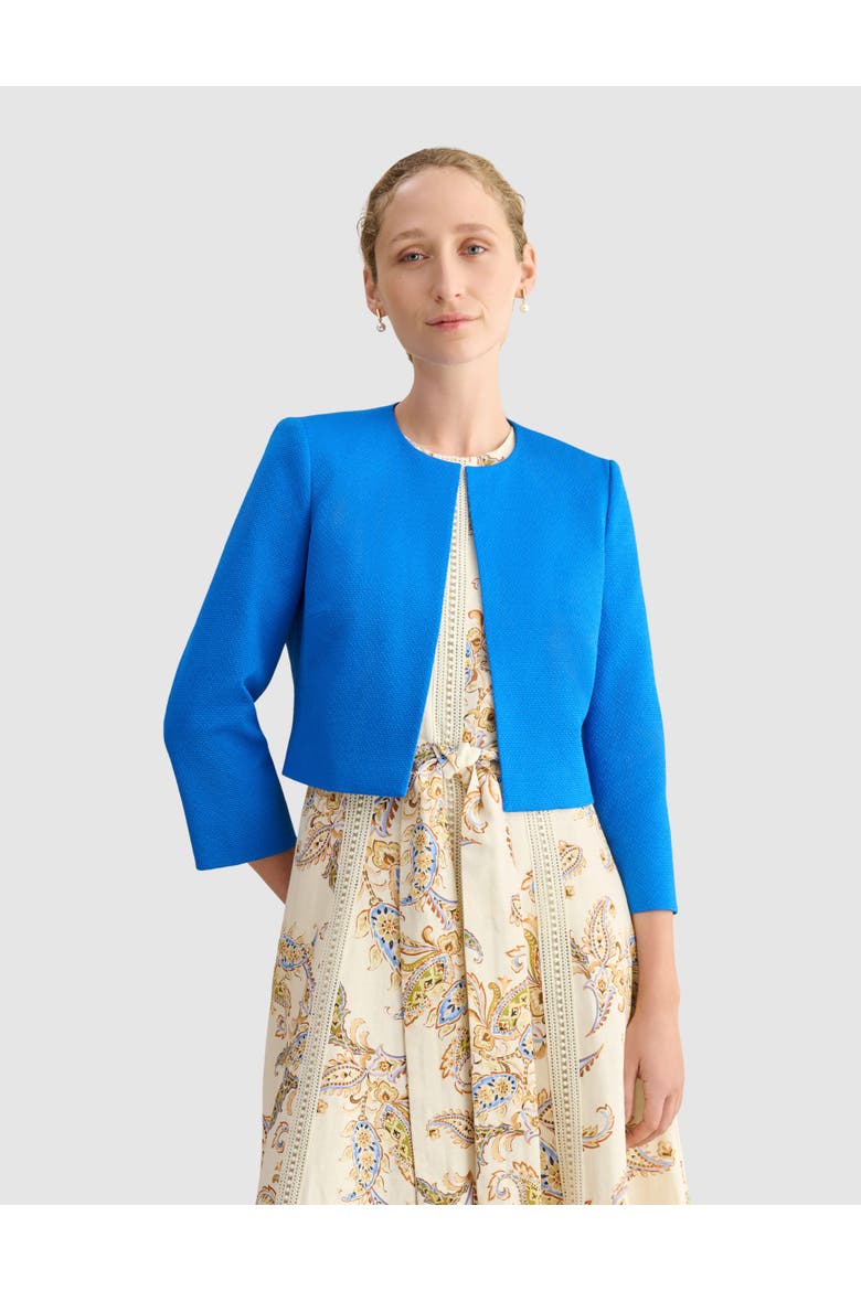 Elize Cropped Jacket, Main, color, Azure Blue