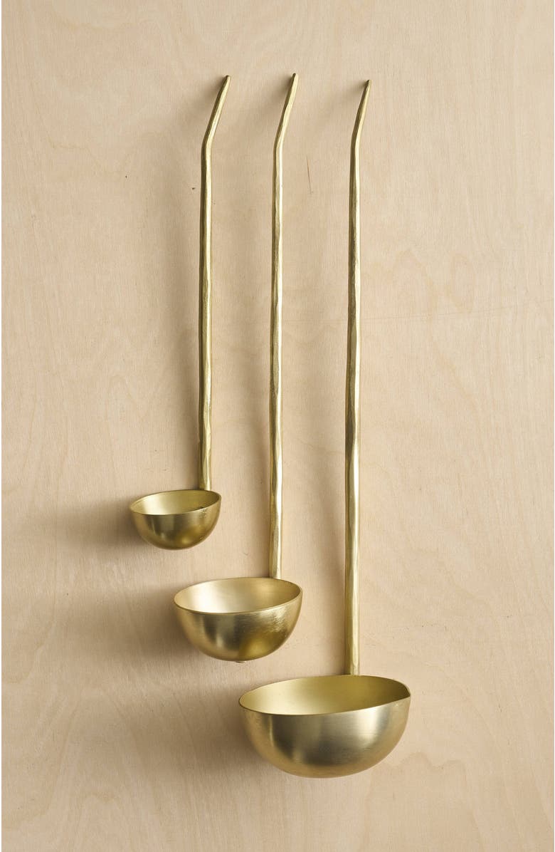 The Collective Forge Brass Ladles Assorted - Set of 3, Main, color,