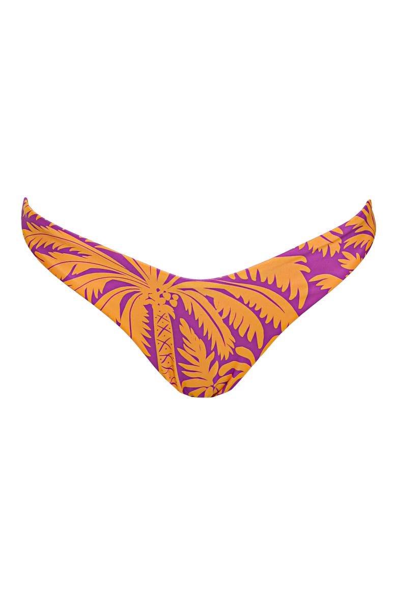 Flamingo Palm Splendourous Reversible Bikini Bottoms, Alternate, color, PURPLE