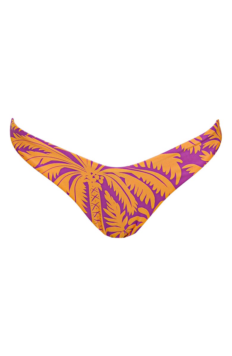 Maaji Flamingo Palm Splendourous Reversible Bikini Bottoms, Alternate, color, Purple