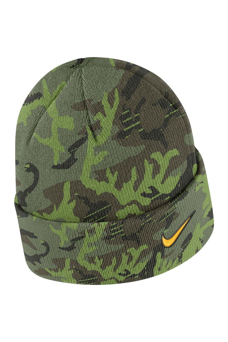 Men's Nike Camo Iowa Hawkeyes Veterans Day Cuffed Knit Hat, Alternate, color, Camo