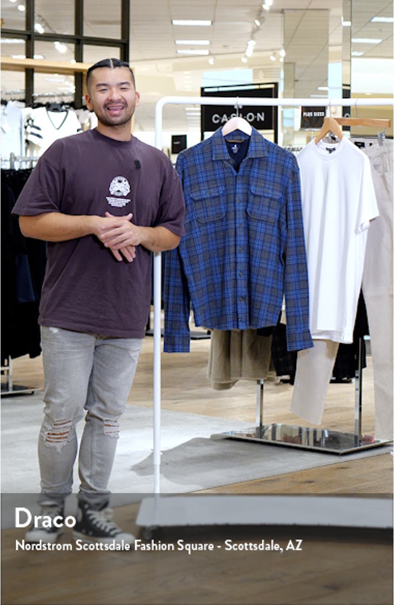 Waites Plaid Brushed Knit Button-Up Shirt, sales video thumbnail