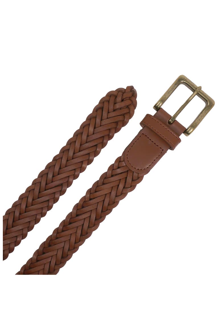 Natural Wax Pull Up Leather Belt, Alternate, color, Medium Brown