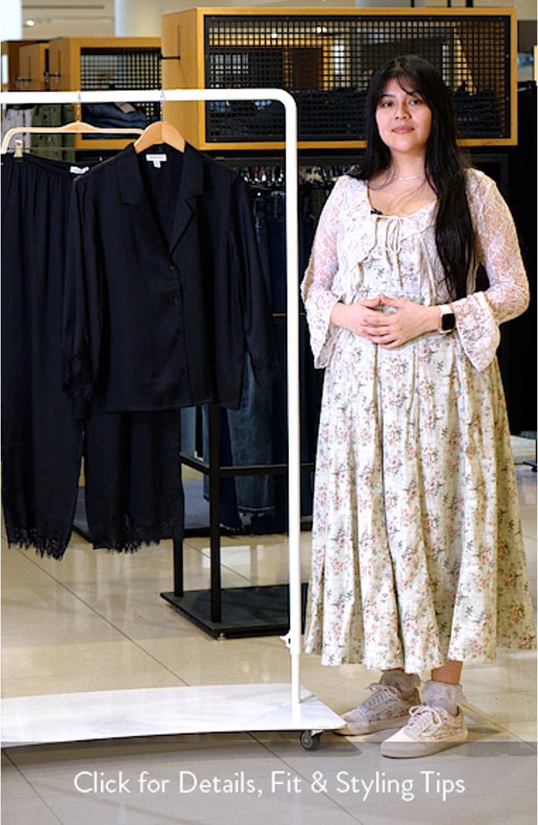 Midnight Lace Satin Pajamas, sales video thumbnail