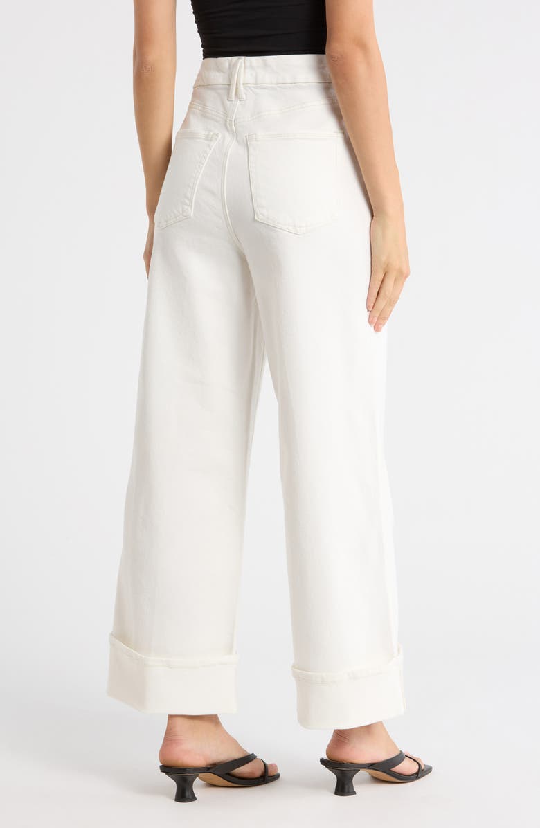 Good American Soft Tech Good Skate Crop Wide Leg Jeans, Alternate, color, Cloud White001