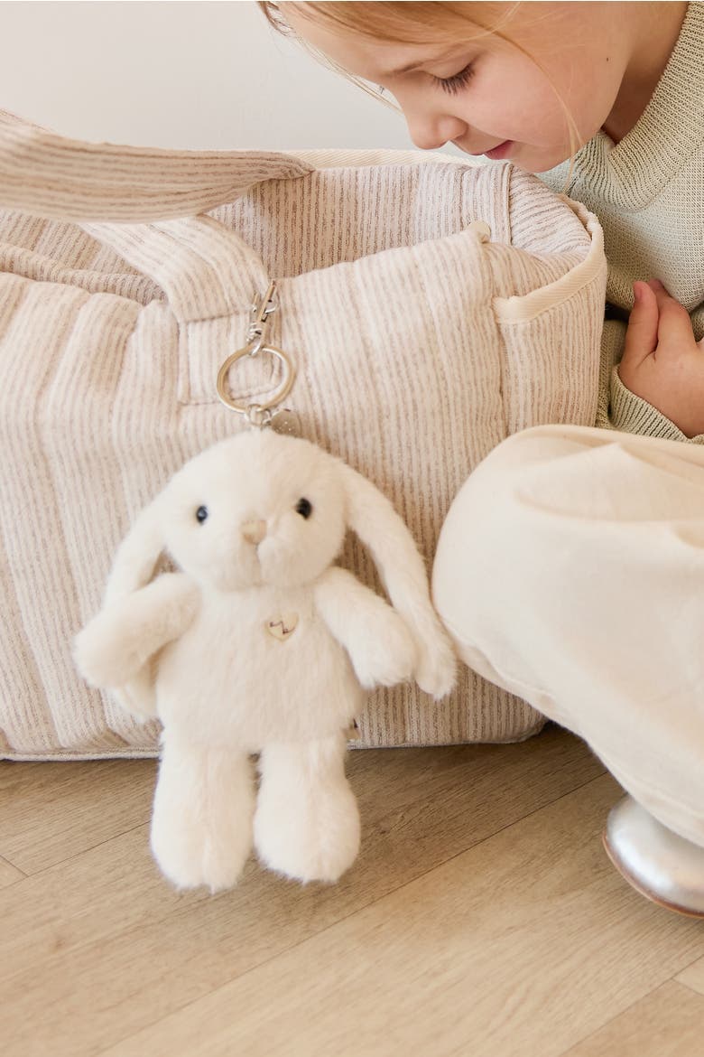 Penelope the Bunny Set of 2 Plush BFF Keychains, Alternate, color, Marshmallow & Silver
