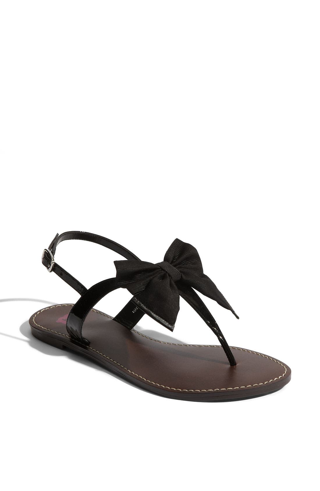 'Valentine' Sandal, Main, color, BLACK