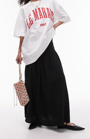 Topshop Ruched Waist Maxi Skirt Nordstrom