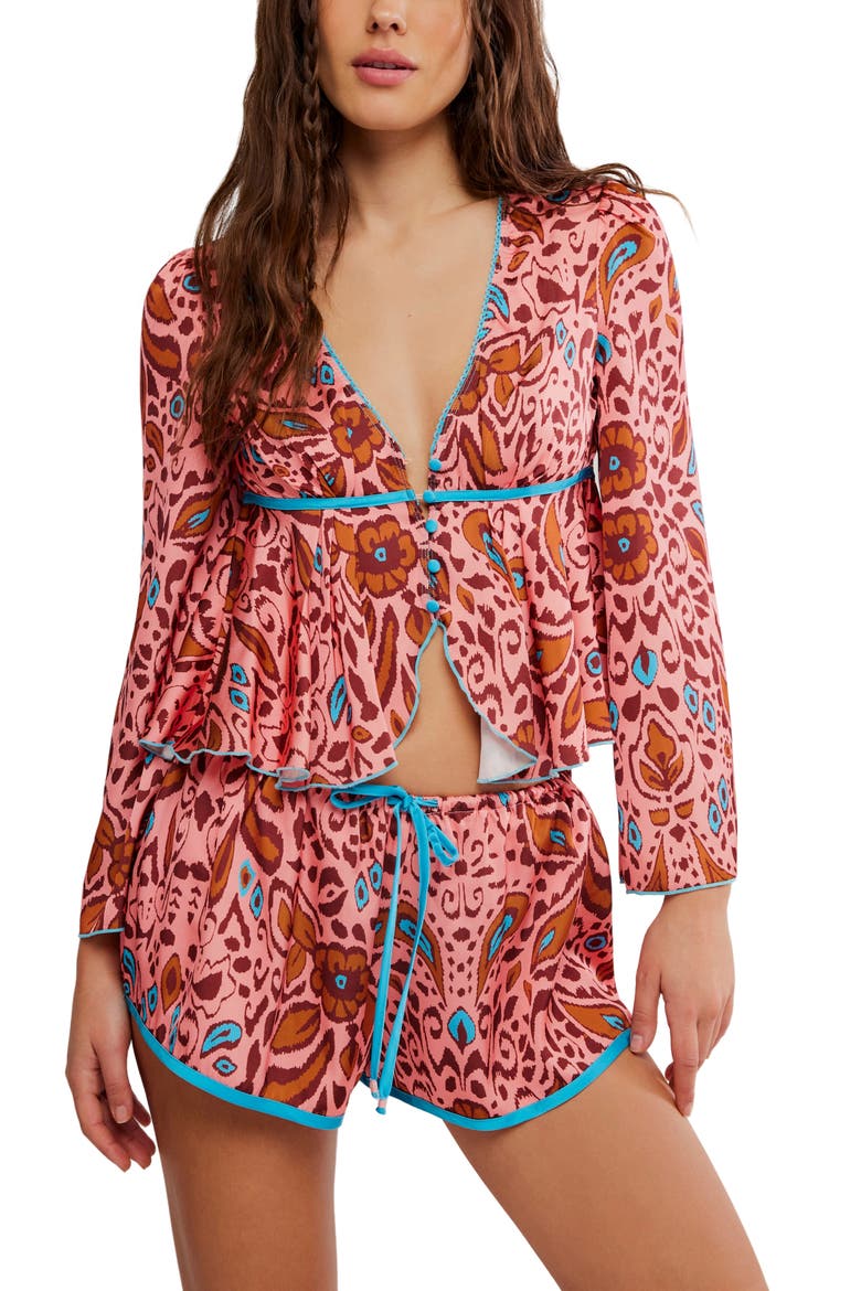 Bed to Brunch Lounge Set, Main, color, SALMON ROSE COMBO