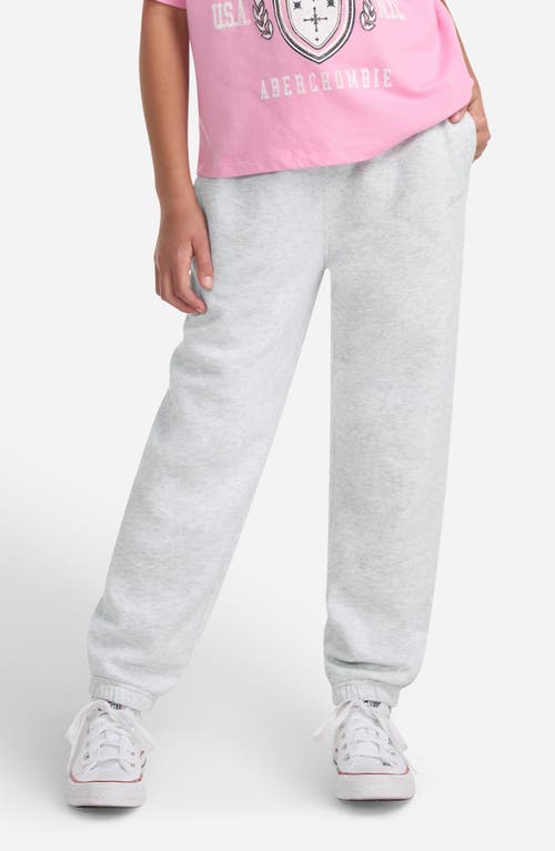 Abercrombie Kids Kids' Essential Fleece Joggers In Gray