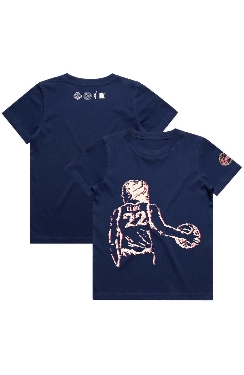 round21 Youth round21 Caitlin Clark Navy Indiana Fever Draft Night T-Shirt, Main, color, Navy