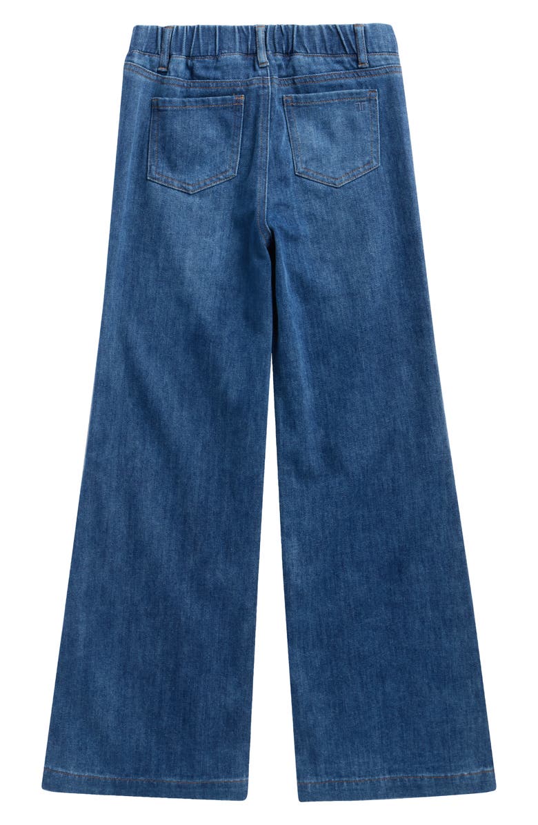 Tractr Kids' French Terry & Denim Track Pants, Alternate, color, Green