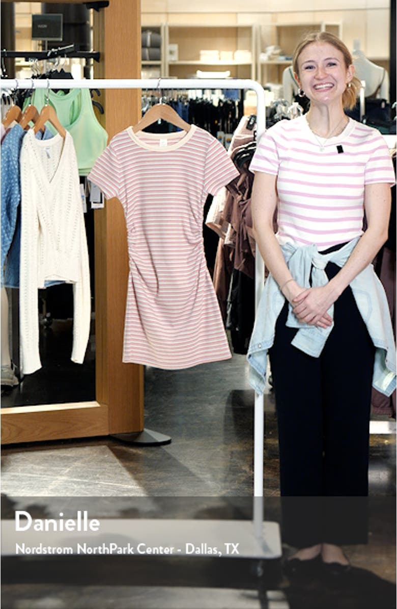 Kids' Stripe Ruched T-Shirt Dress, sales video thumbnail