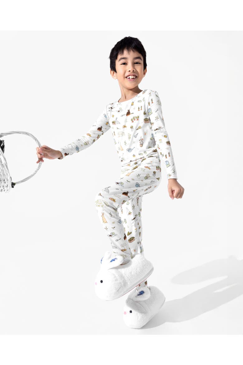 Kids' Bunny Garden Set of 2 Piece Pajamas, Alternate, color, Bunny Garden