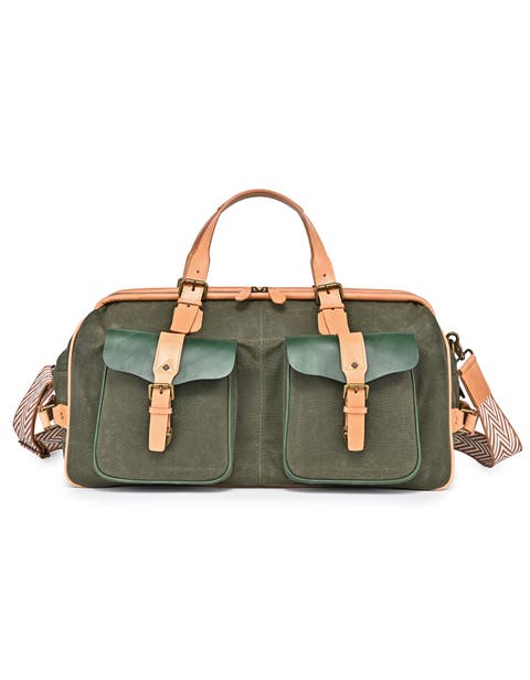 Speedwell Genuine Leather Waxed Canvas Travel Duffel
