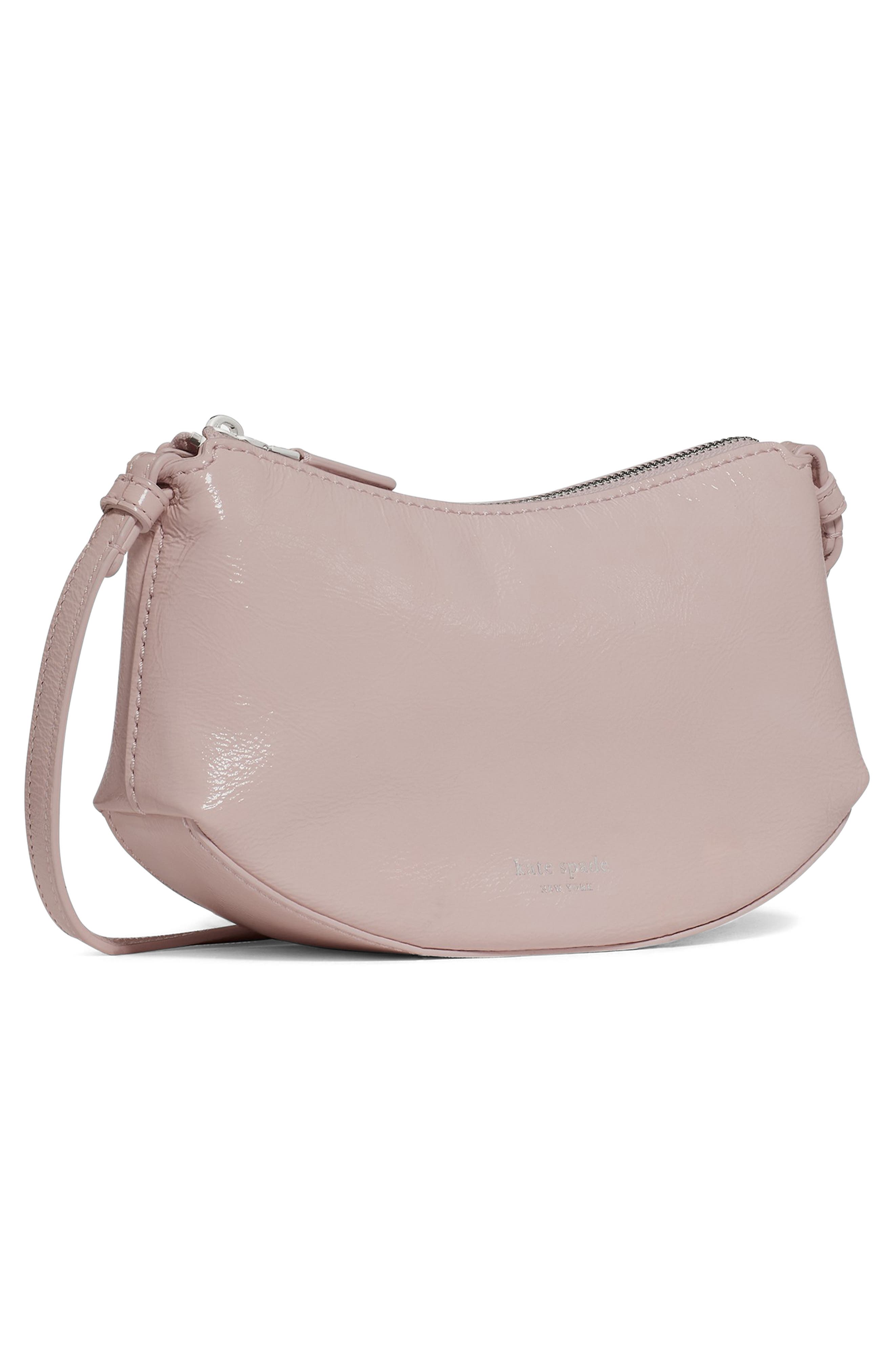 Kate Spade New York loop glazed leather crossbody bag, Alternate, color, Morning Beach