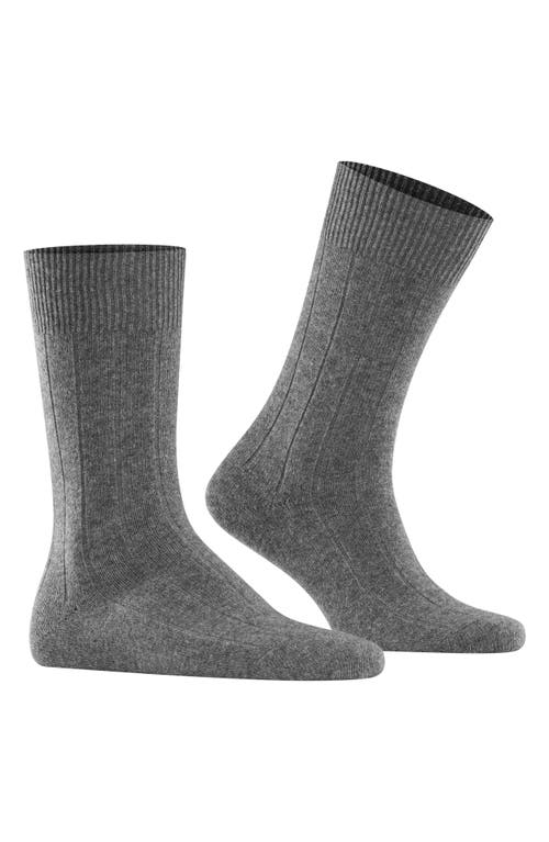 Falke Lhasa Wool & Cashmere Dress Socks in Light Grey 