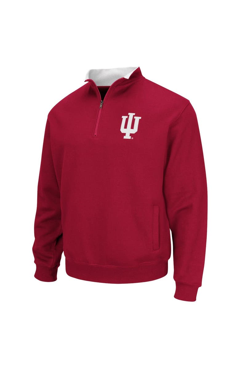 COLOSSEUM Men's Colosseum Crimson Indiana Hoosiers Big & Tall Tortugas Logo Quarter-Zip Sweatshirt, Alternate, color, Crimson