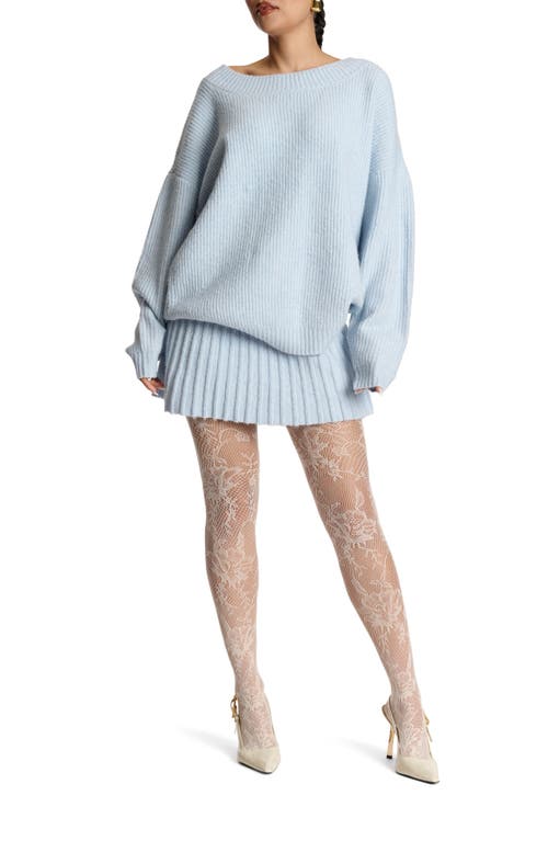 Naked Wardrobe Oversize Sweater In Chambray