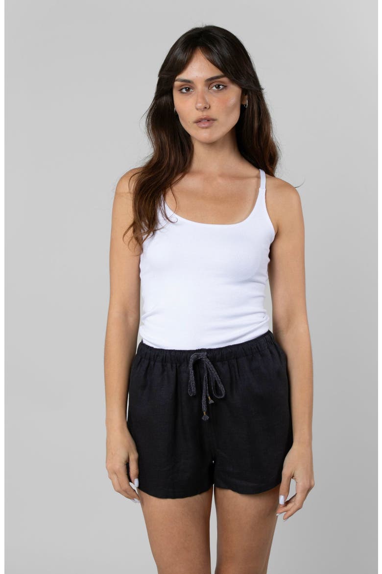 Linen Resort Short, Alternate, color, Black