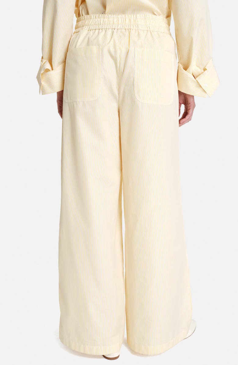 TWP Main St Tie Waist Wide Leg Pants, Alternate, color, Ivory / Yellow