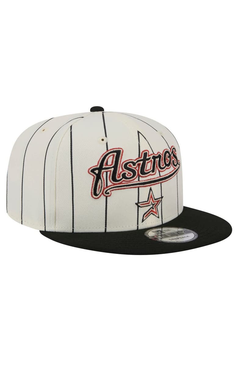 New Era Men's New Era White Houston Astros Jersey Pinstripe 9FIFTY Snapback Hat, Alternate, color, 