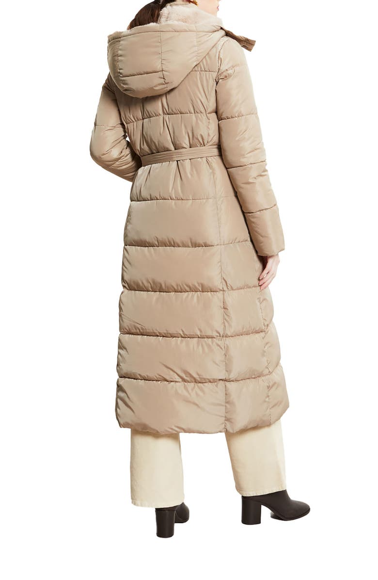 ottod'Ame Quilted Puffer Long Jacket, Alternate, color, Stone