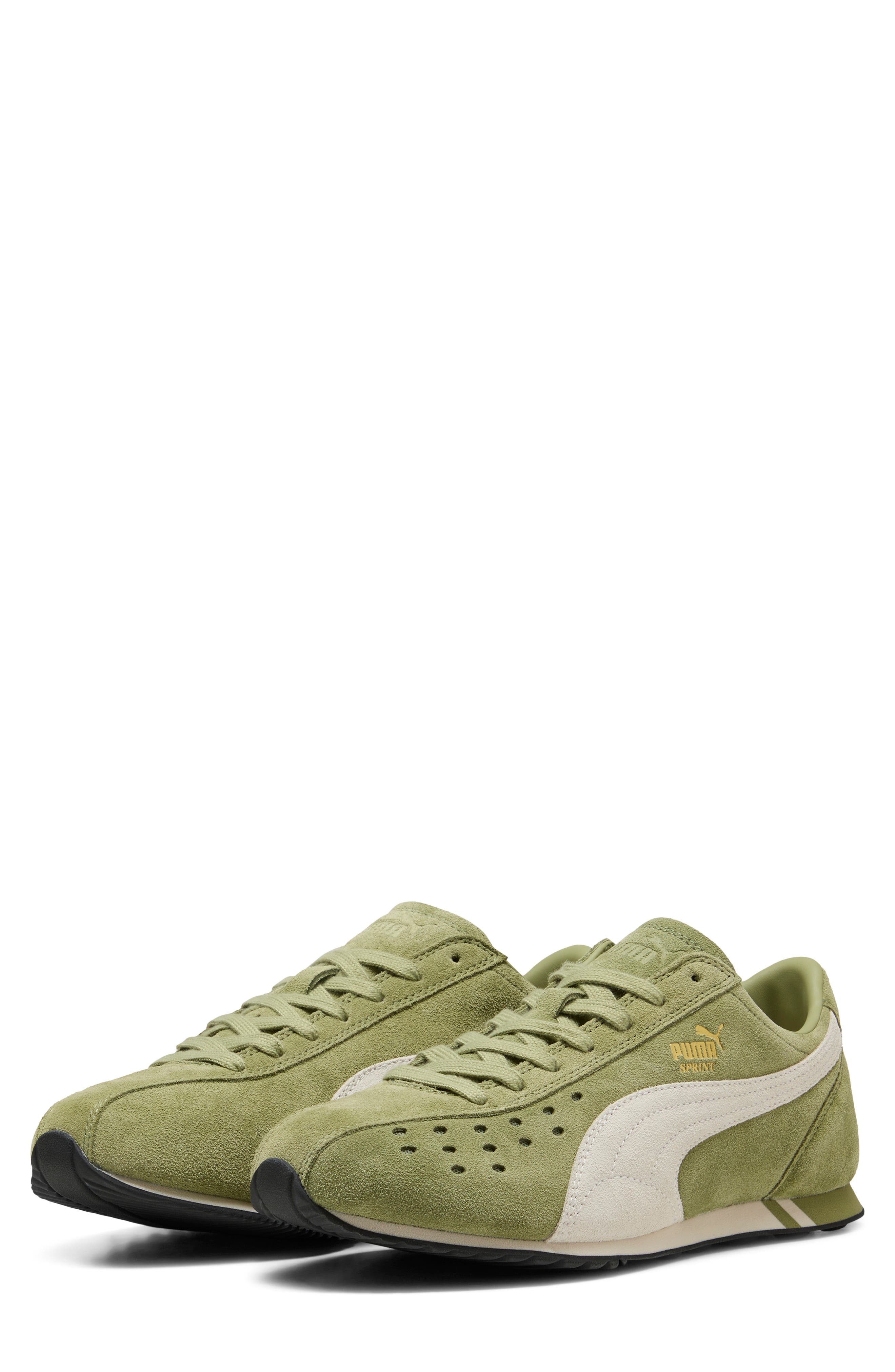 Sprint Suede Sneaker, Main, color, CALMING GREEN/ WARM WHITE